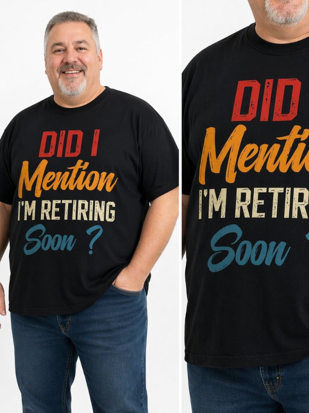 “Did I Mention I’m Retiring Soon?” Retirement Graphic Tee Black 3XL Short Sleeve